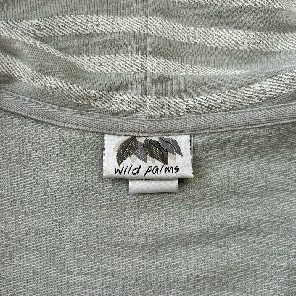 NEW Casual Striped Zip-Up Hoodie, XL, 3/4 Length Sleeves with Rollup Option - Picture 9 of 11